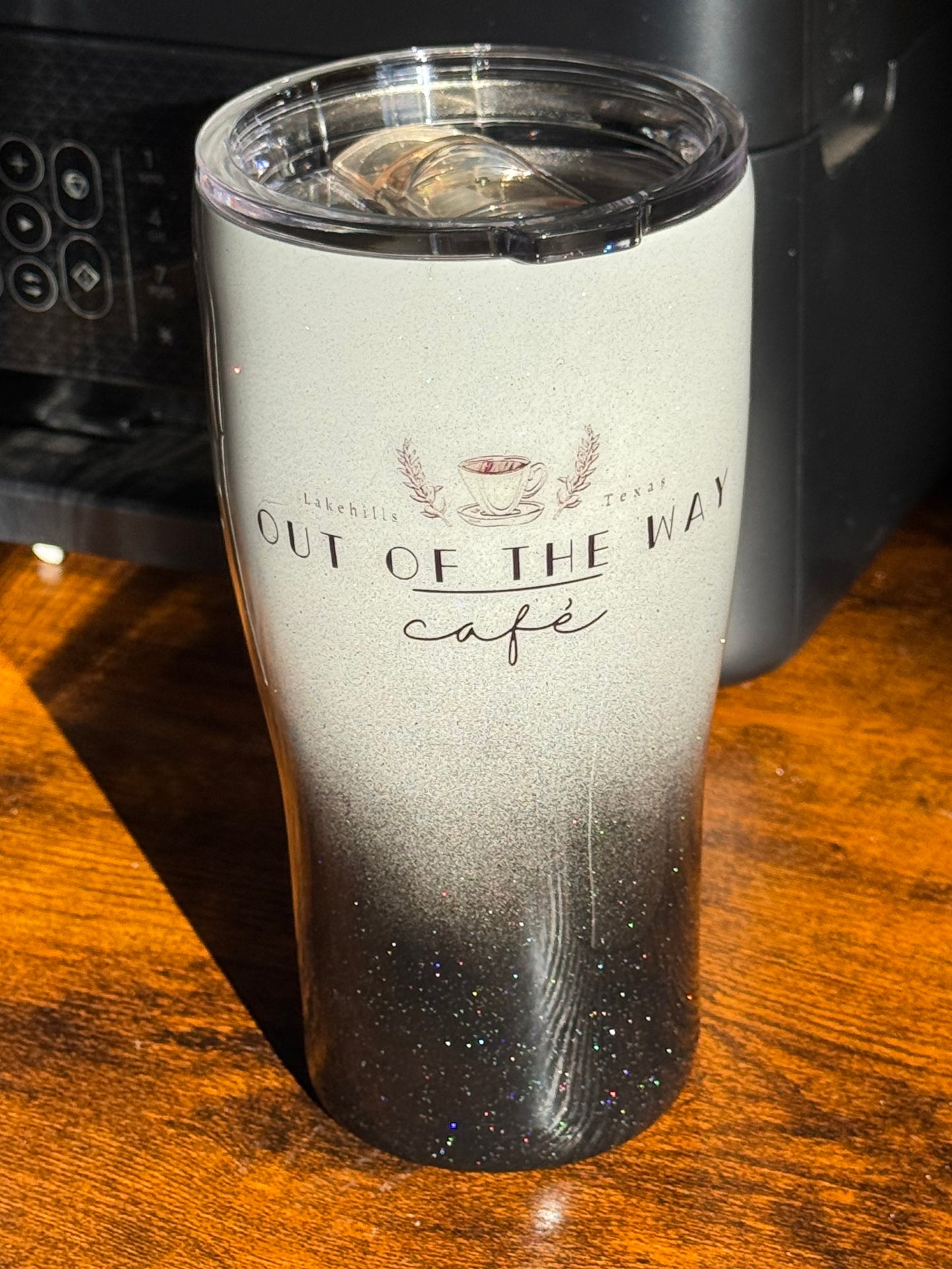 Resin Cafe Cup with Black Bottom