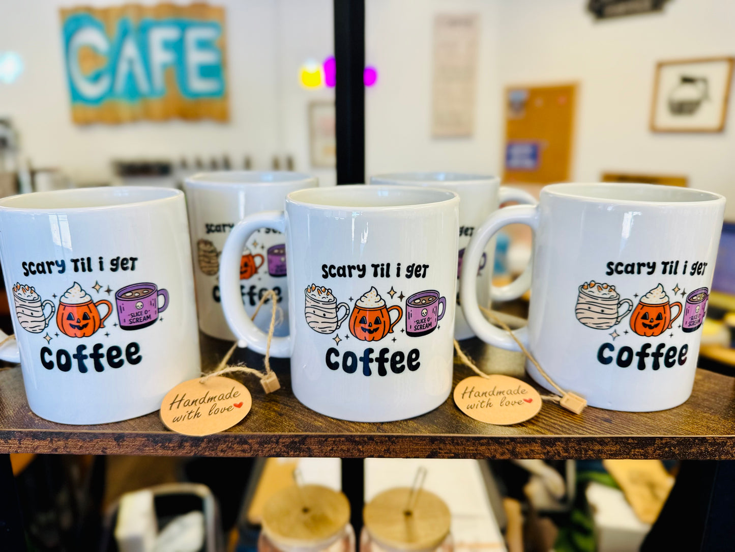 Scary til I Get Coffee Mug