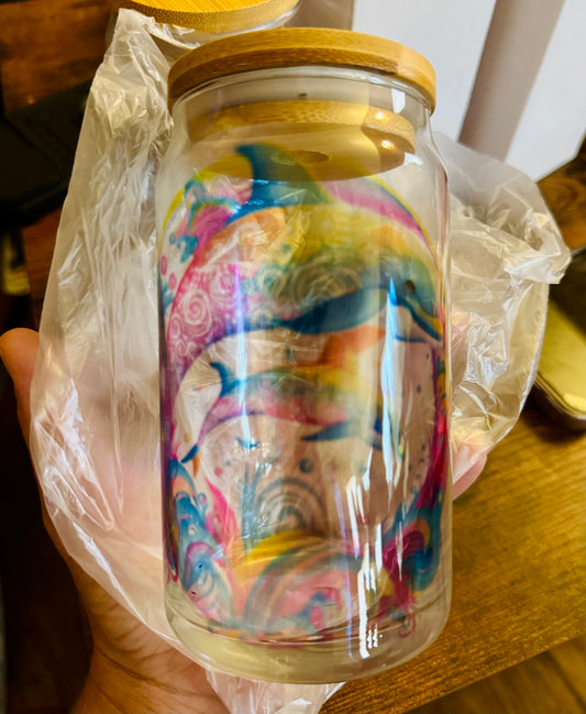 Dolphins Glass